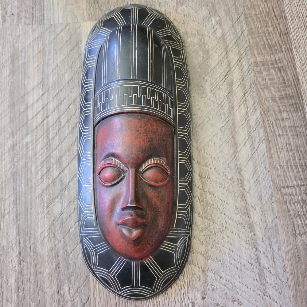 Amarula Wild Fruit Cream Promotional African Style Wall Mask Decor Black Red